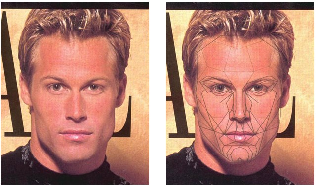 The Male European (Caucasian) Face and the Male Variant from the Archetypal Mask